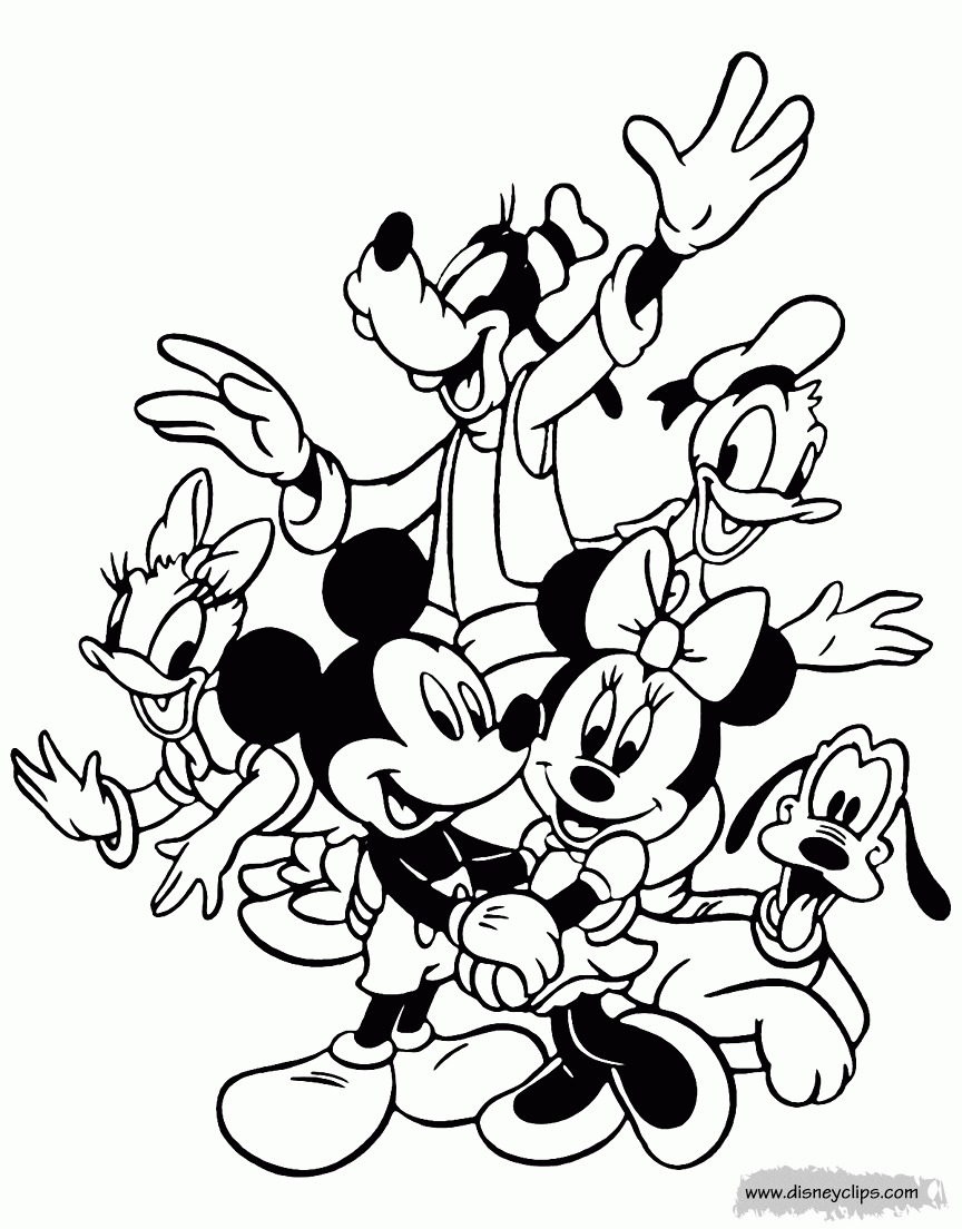 Effortfulg Mickey And Friends Coloring Pages
