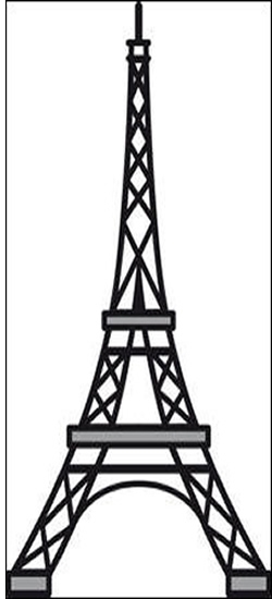 Eiffel Tower Template Drawing ClipArt Best