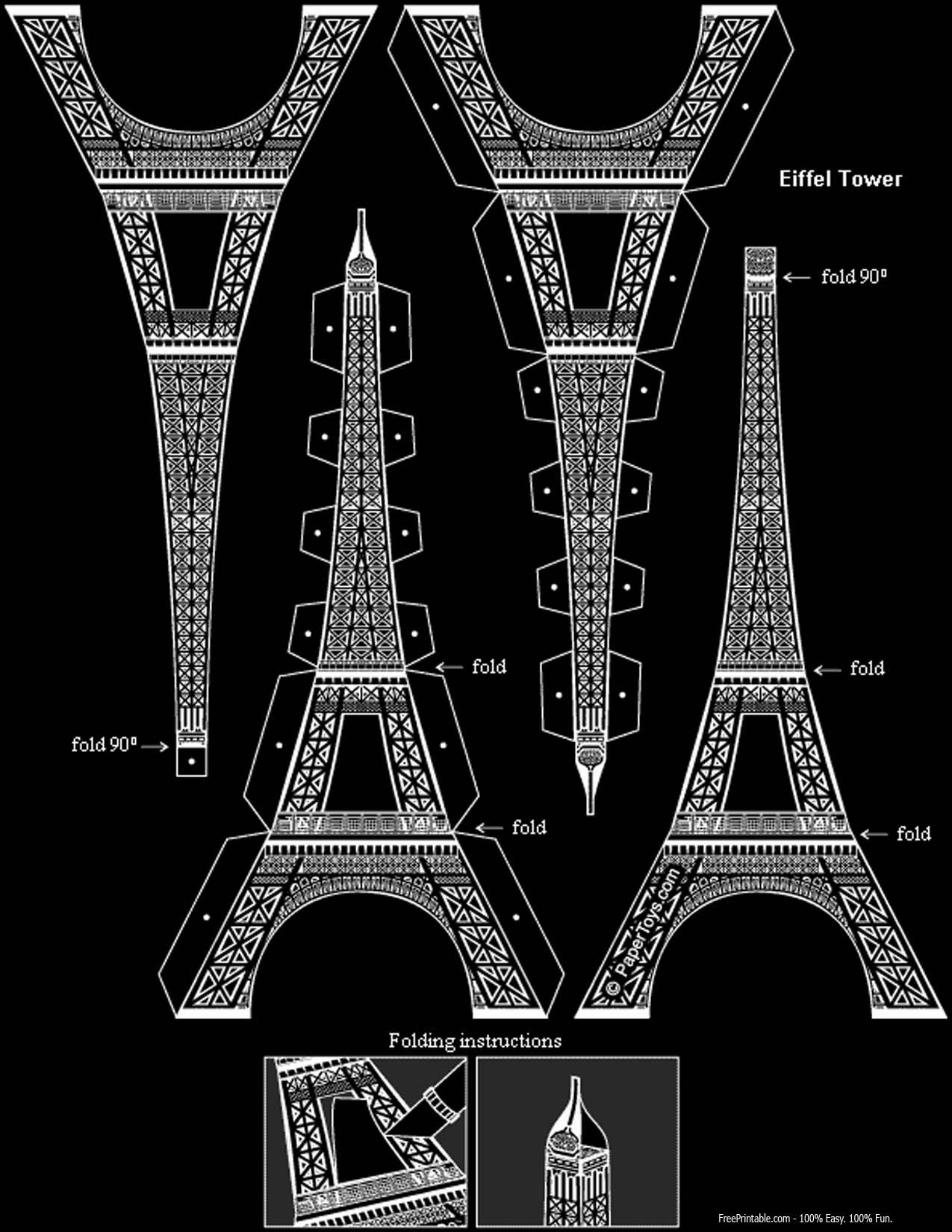 eiffel tower printable template
