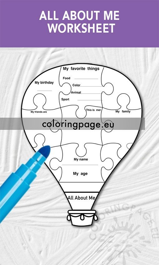 all about me worksheet elementary