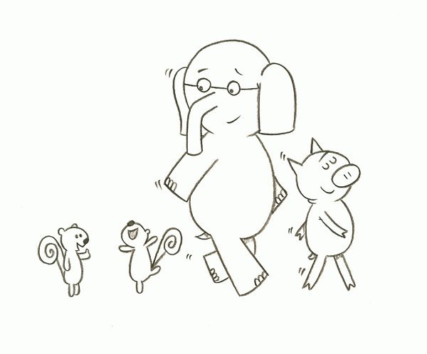 Elephant And Piggie Coloring Pages