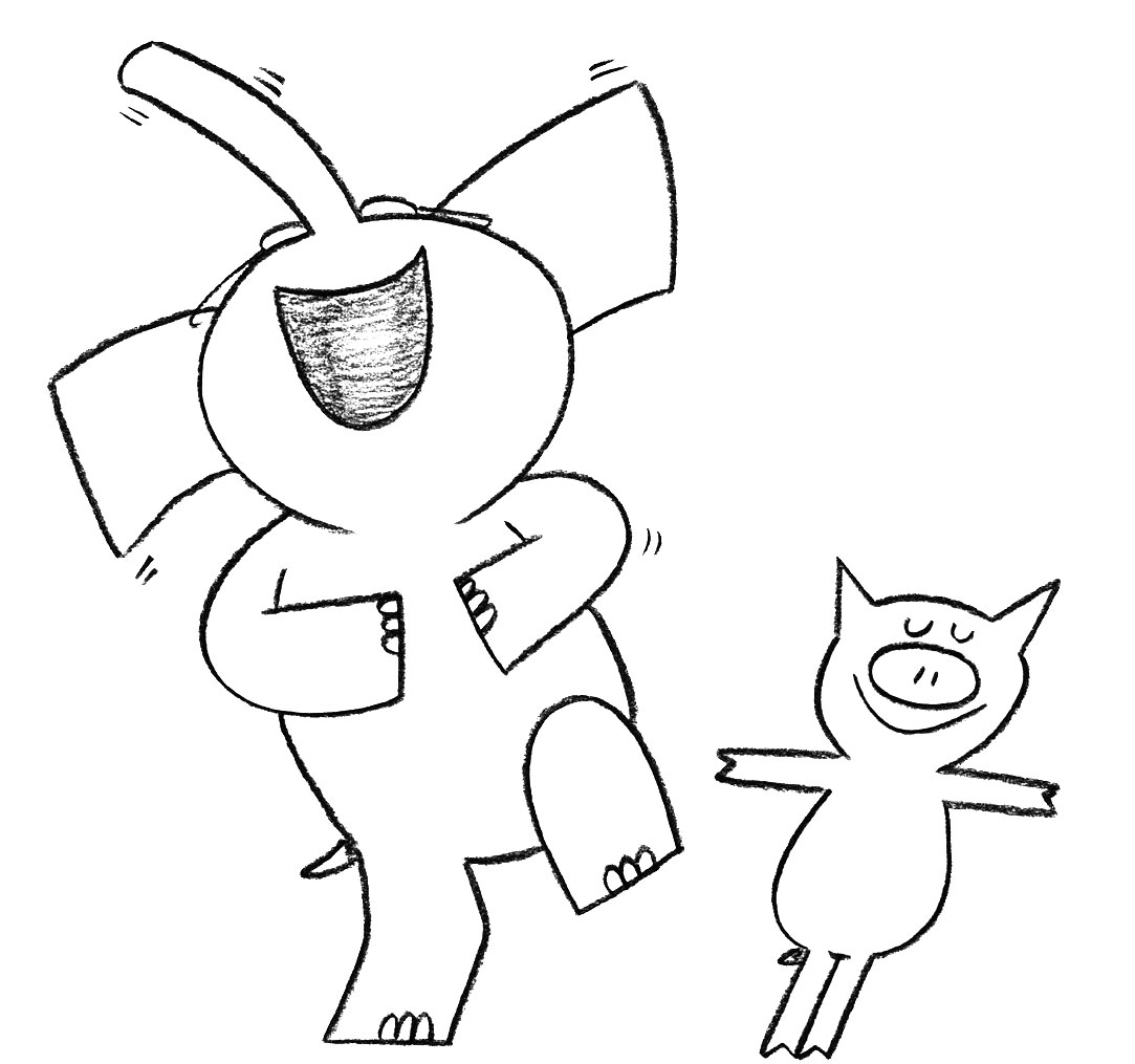 Elephant And Piggie Coloring Pages Coloring Home