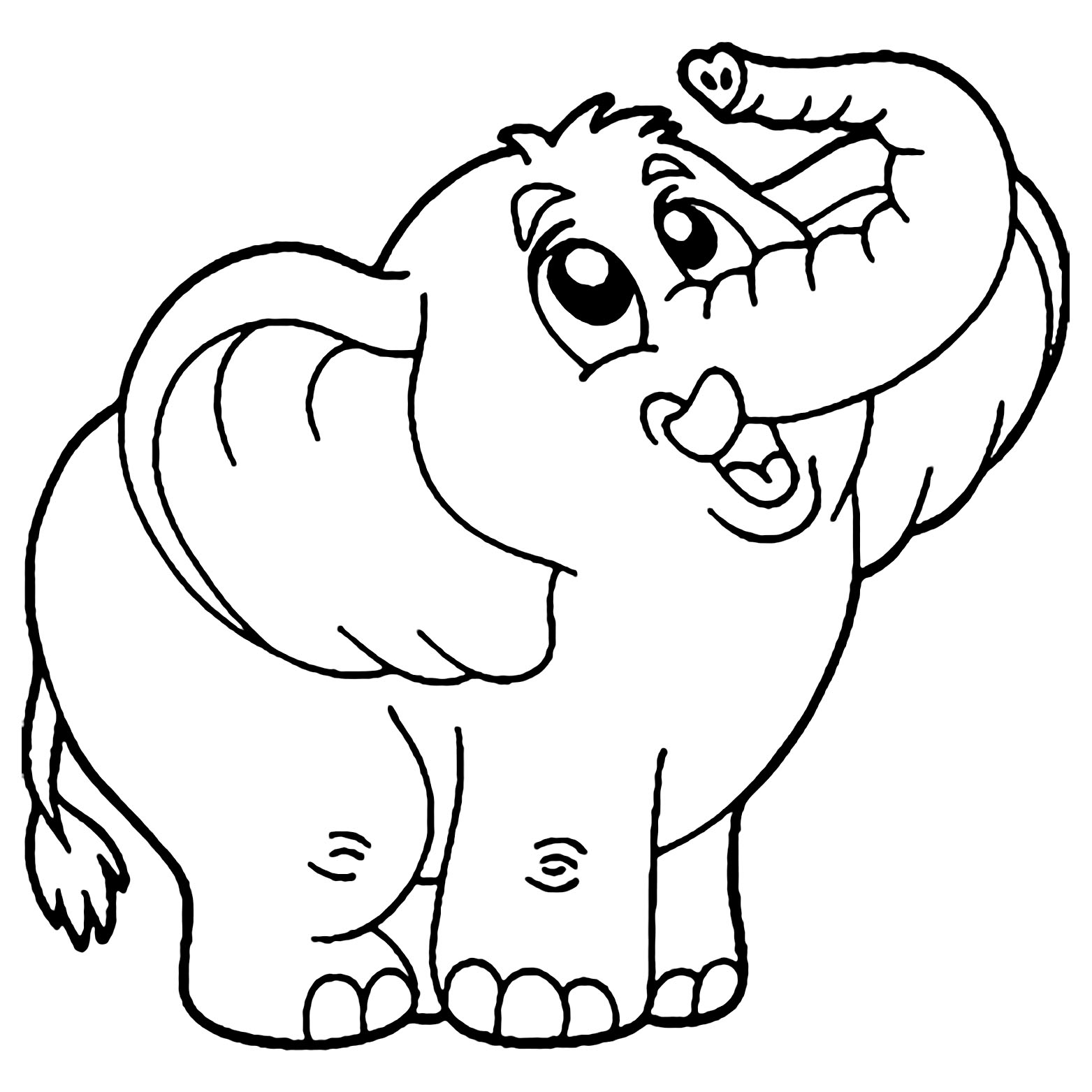 printable pictures of elephants to color