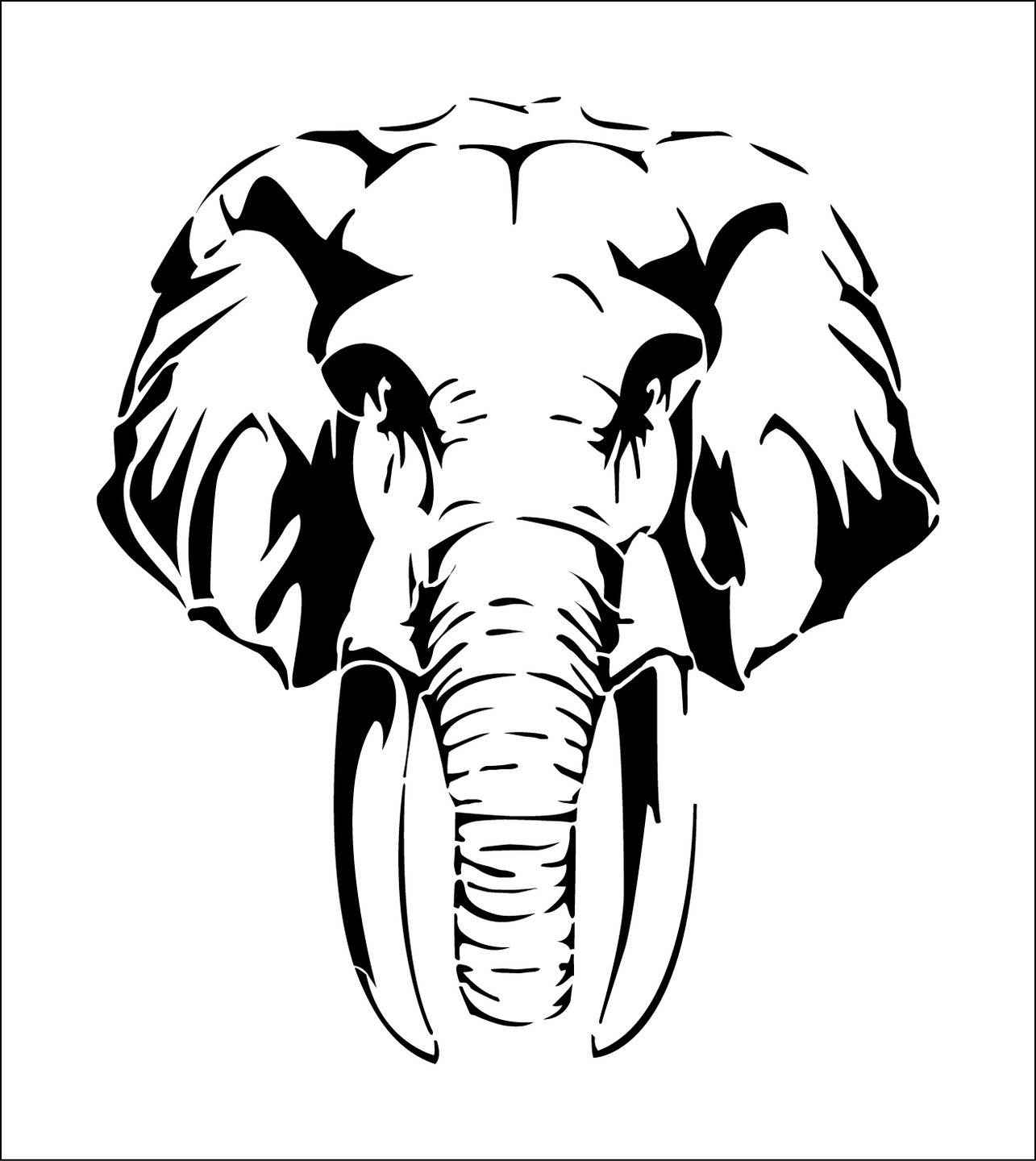 Elephant Stencil Printable