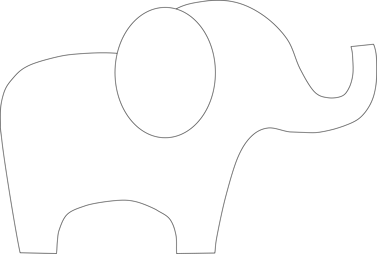 Elephant Template ClipArt Best