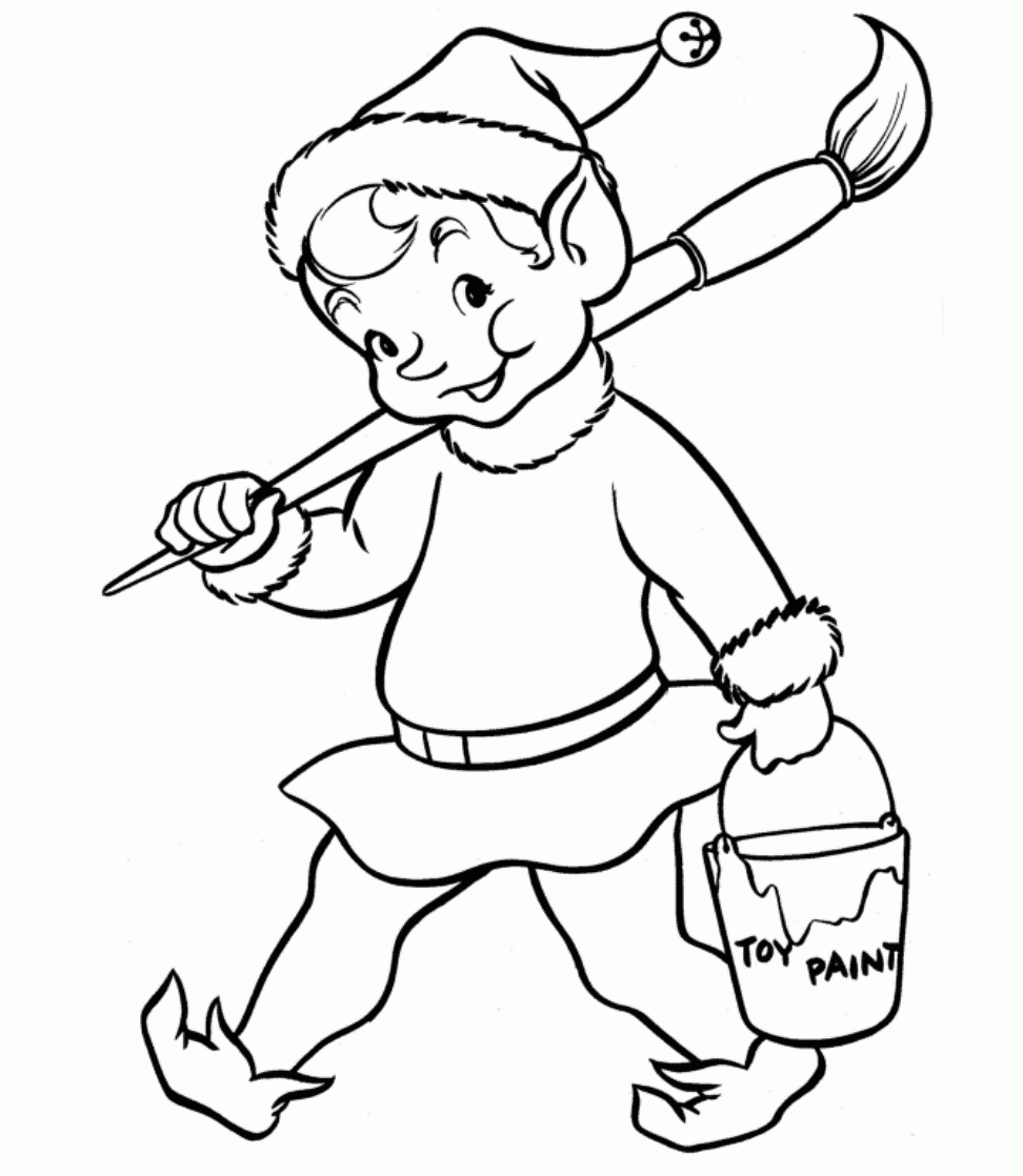Elf On Shelf Coloring Pages