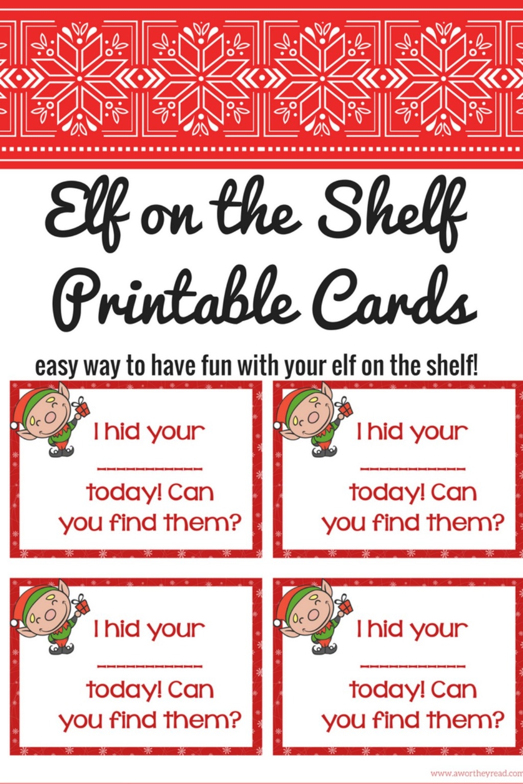 elf on shelf print out