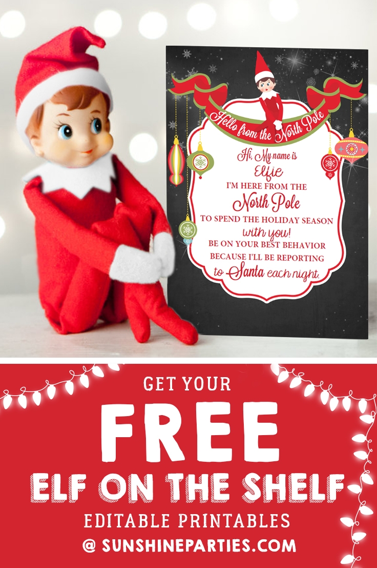 elf on shelf printable props