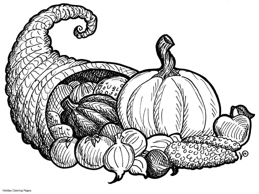 Empty Cornucopia Coloring Page Page For Kids And Coloring Home