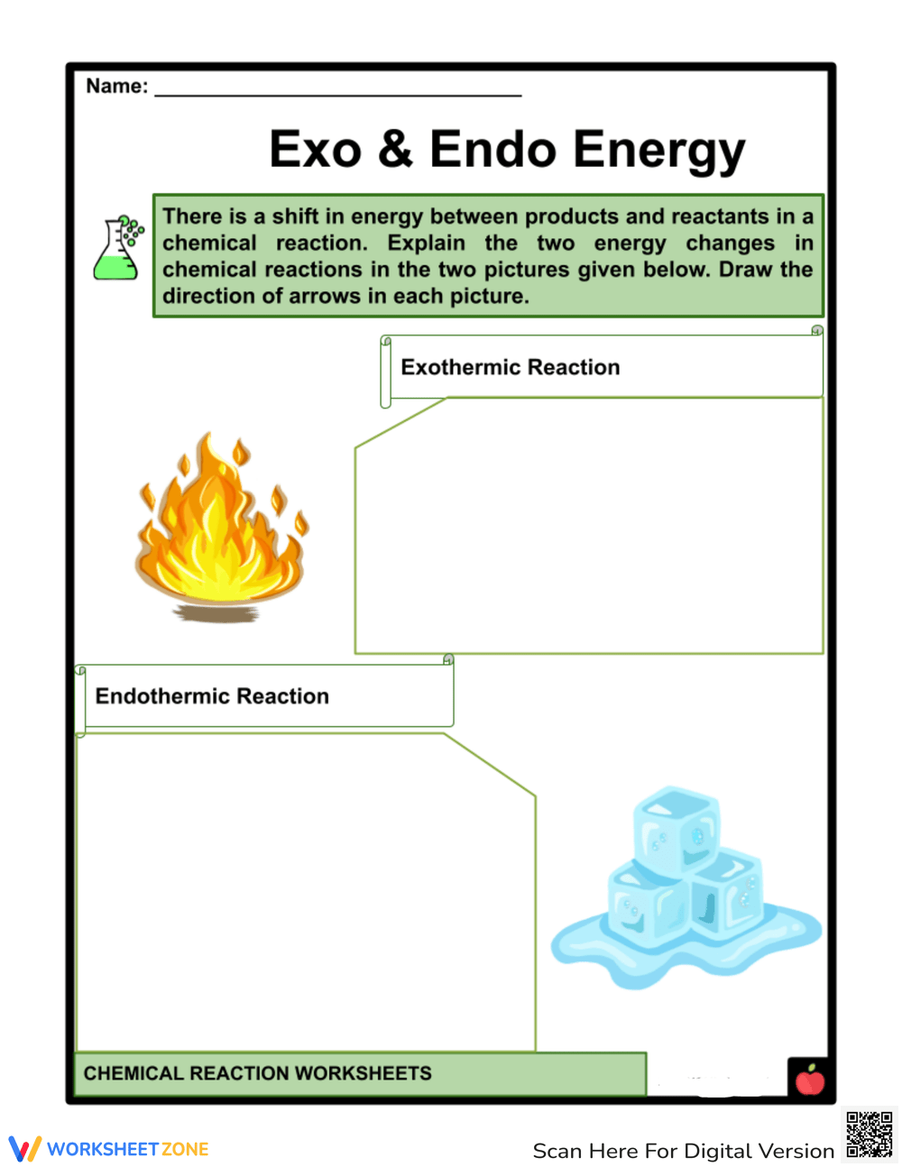 Endothermic And Exothermic Reaction Worksheet Download Free PDF