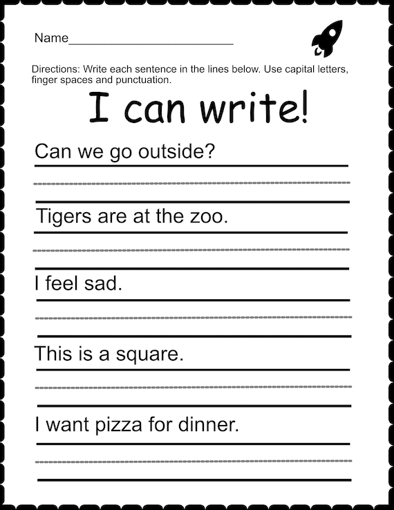writing worksheets for 3rd grade