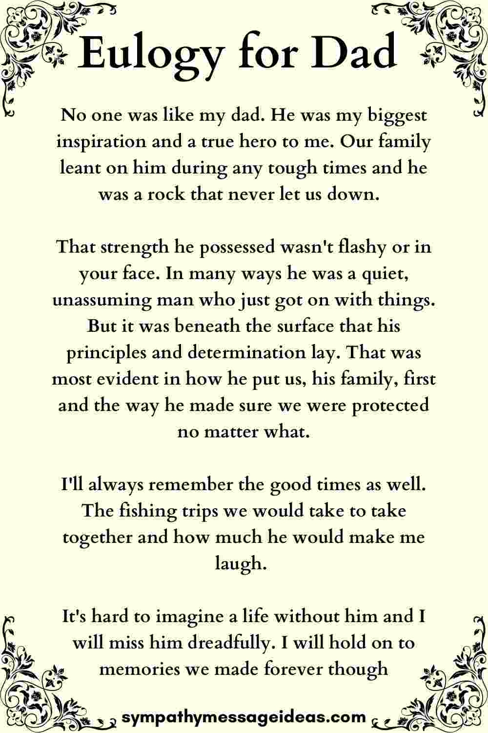 Eulogy Template Father