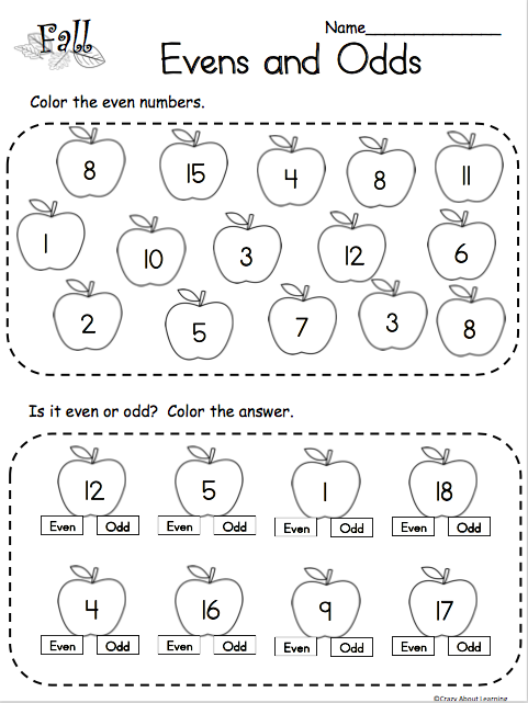 even and odd numbers worksheets