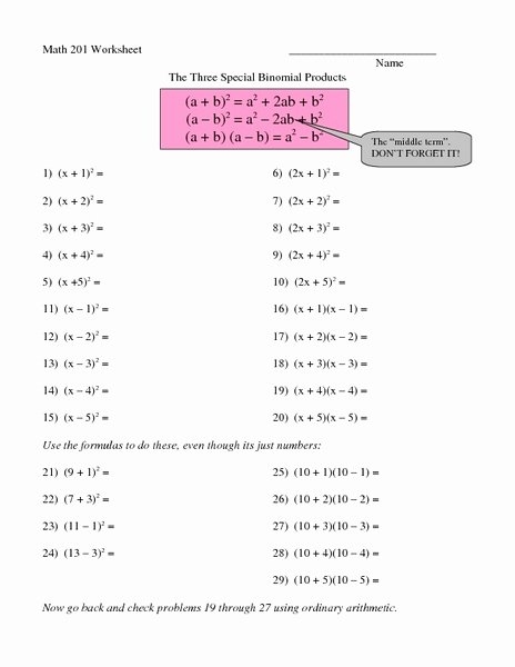 Factoring Difference Of Squares Worksheet Awesome 48 Difference Squares