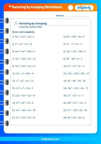 Factoring Trinomials Worksheets Math Monks Worksheets Library