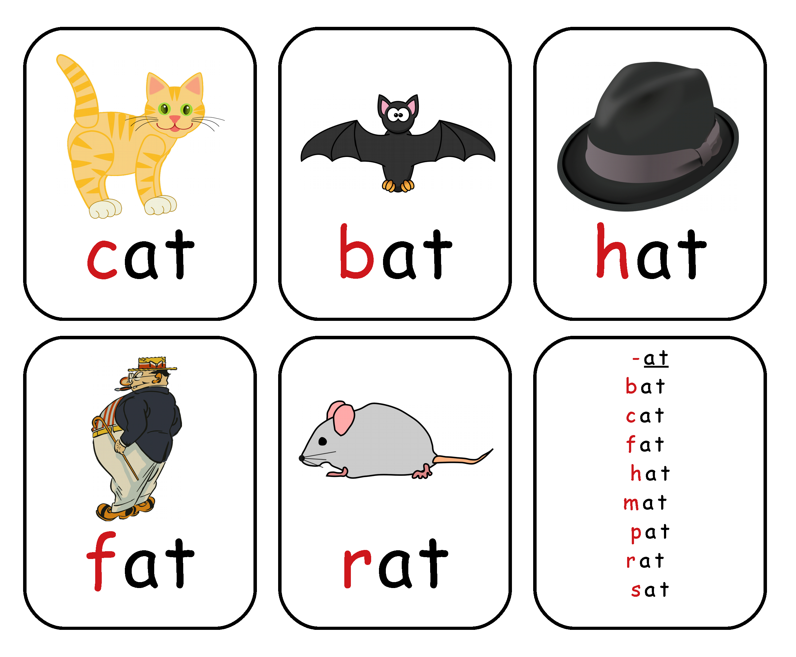 rhyming picture cards free printable pdf