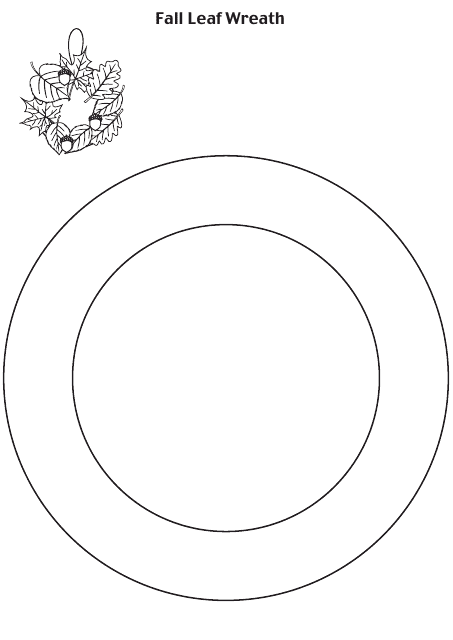 Fall Leaf Wreath Template Download Printable PDF Templateroller