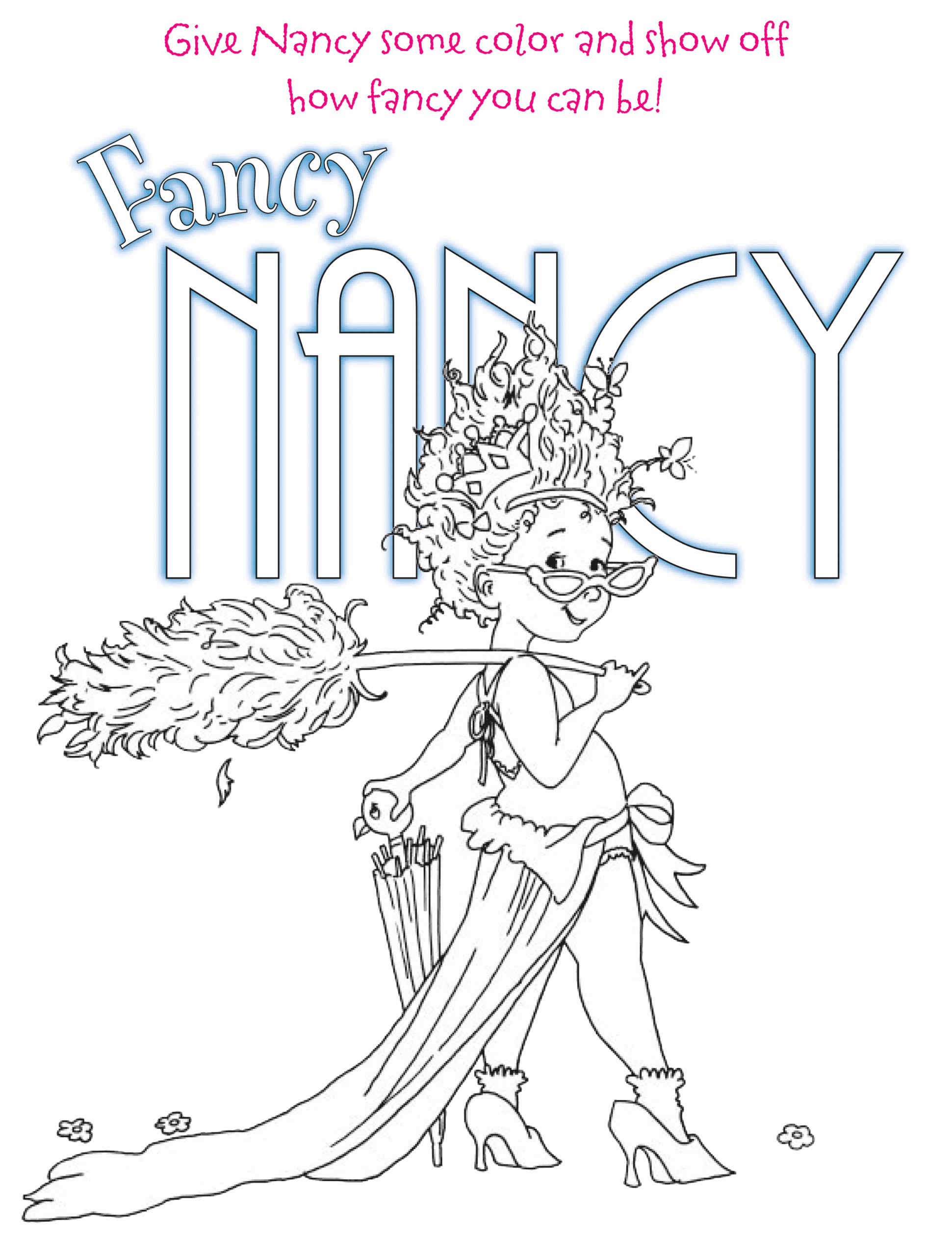 Fancy Nancy Coloring Pages Coloring Home