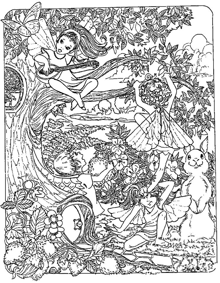 Fantasy Forest Coloring Page Free Printable Coloring Pages For Kids