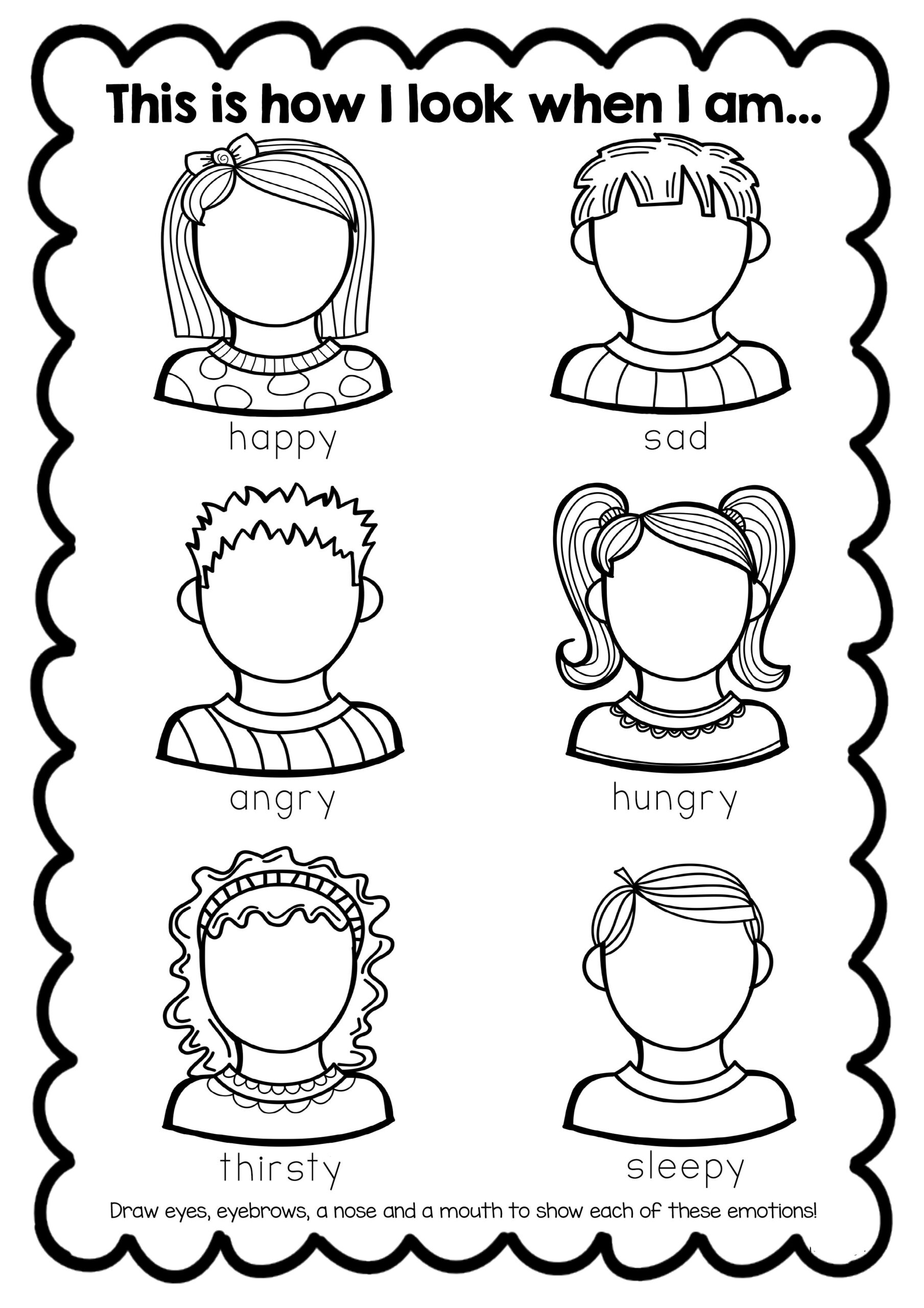 Feelings Worksheets Kindergarten Thekidsworksheet Printable Worksheets