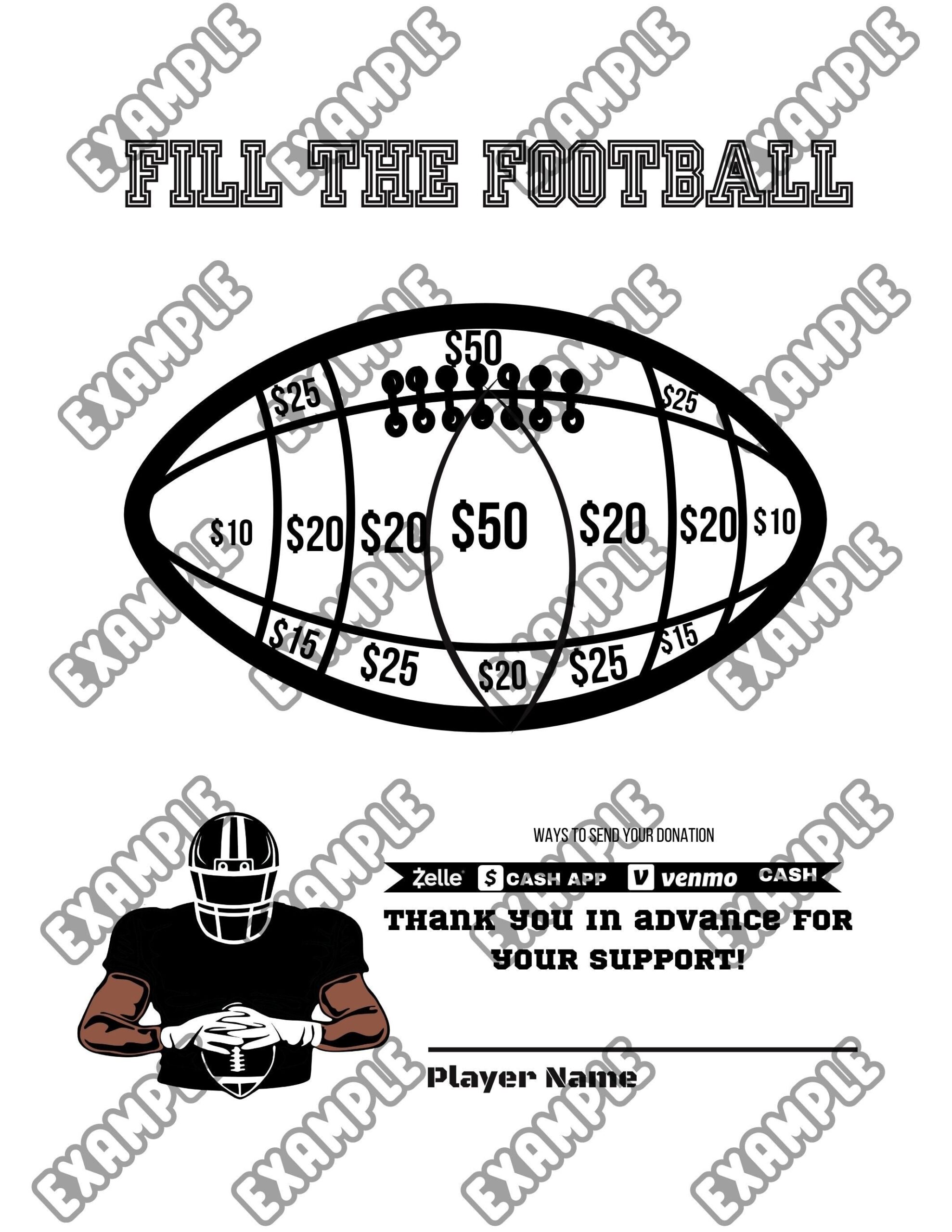 fill my football template free