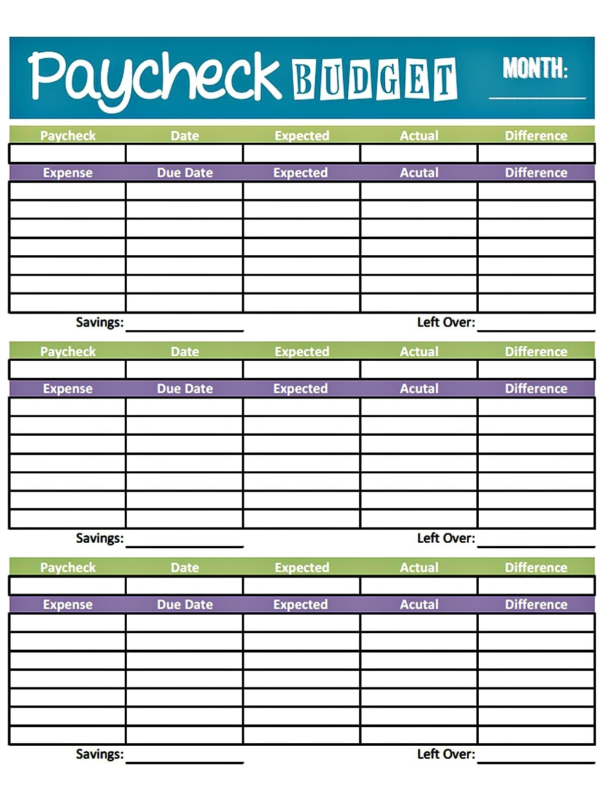 Fillable Budget Worksheet Free Budgeting Worksheets
