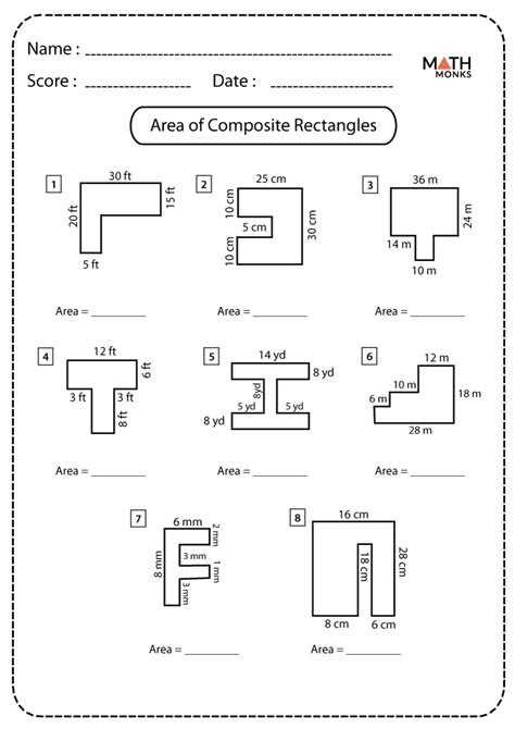 Finding Area Of Composite Figures Worksheet Worksheets Library