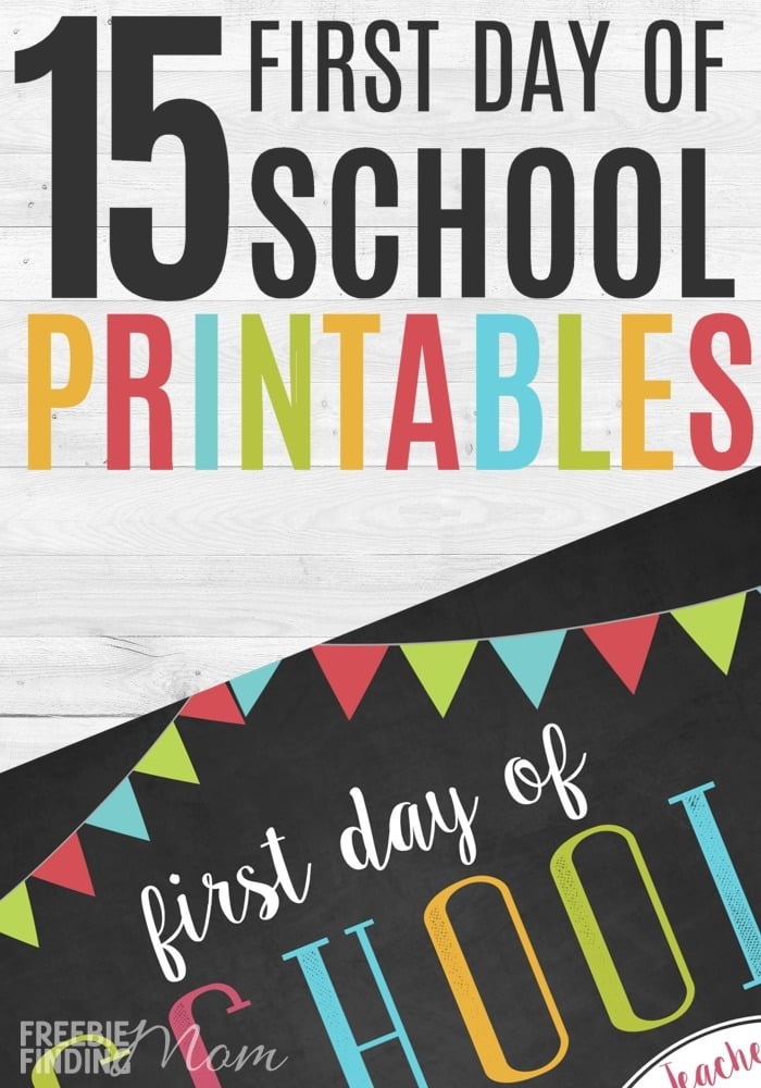 free printable first day of school template