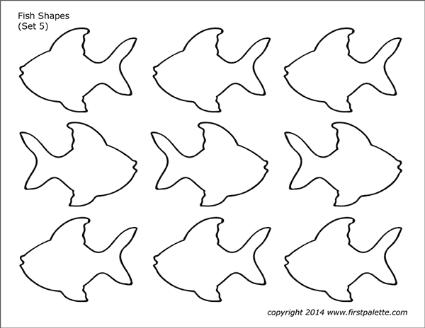free printable fish shapes