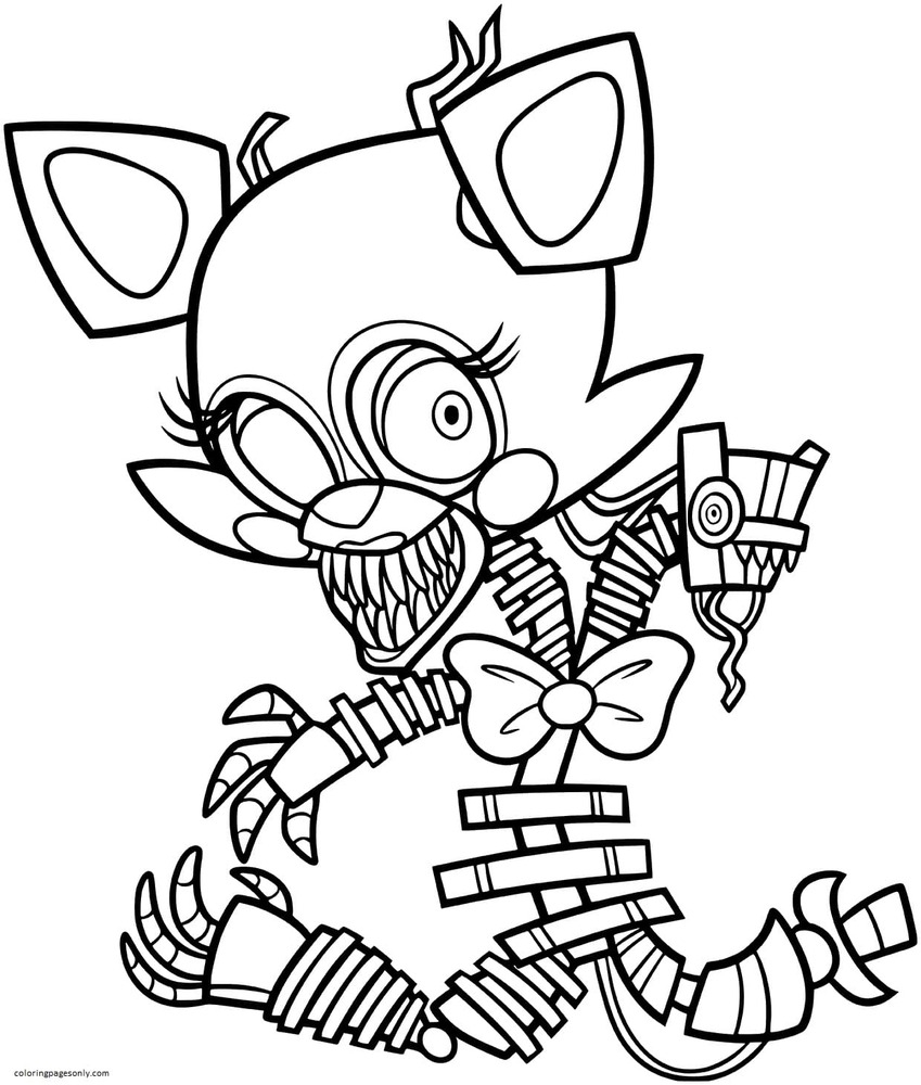 Five Nights At Freddy 39 s Foxy Coloring Page Free Printable Coloring Pages