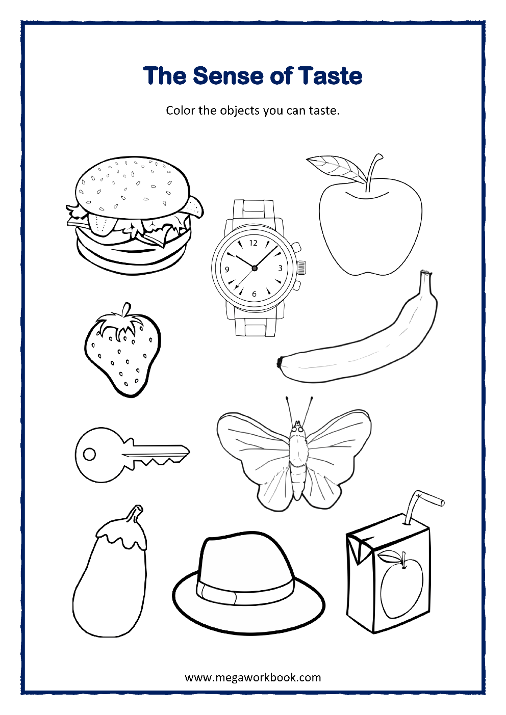 five senses worksheets preschool