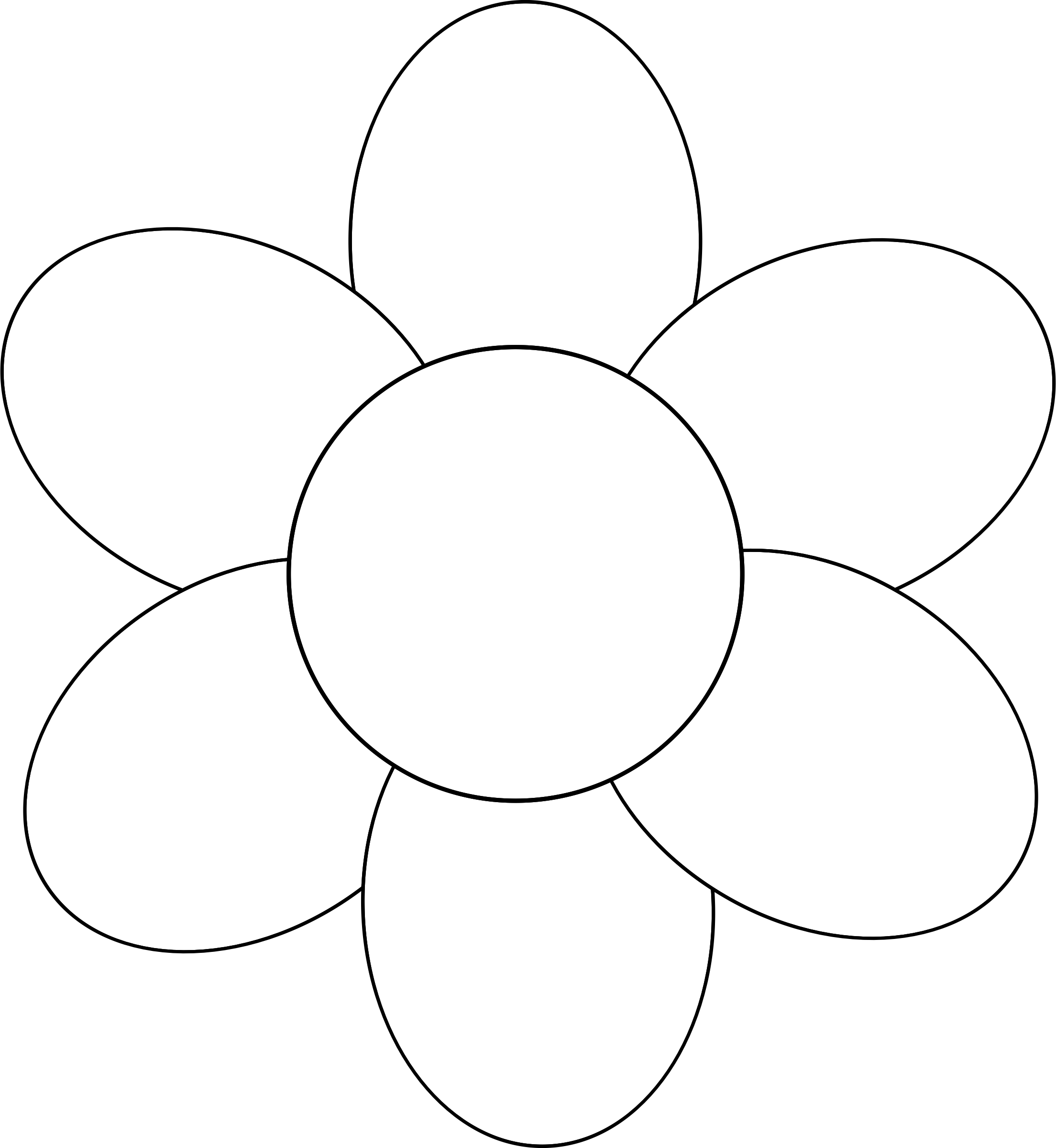 Flower Petal Outline Cliparts co