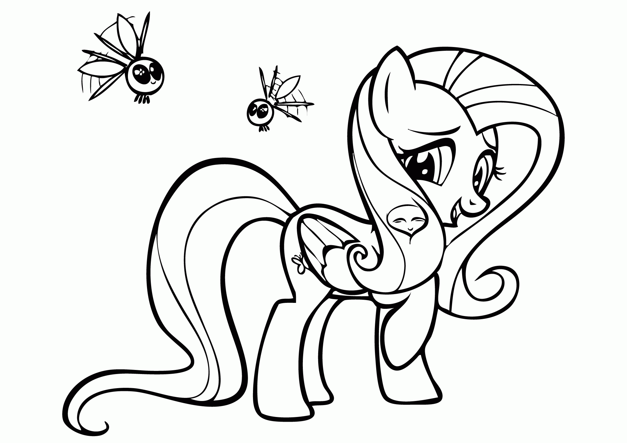 Fluttershy Coloring Pages Coloring Home