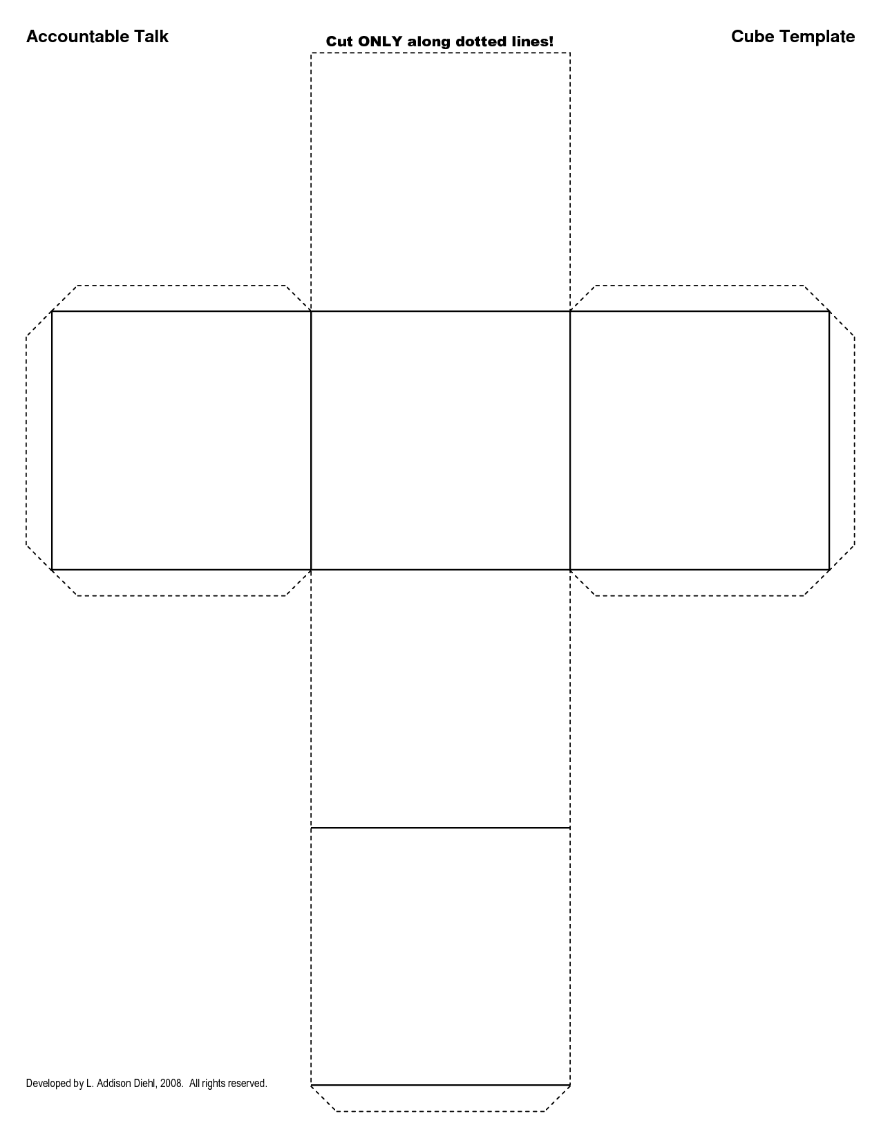 Foldable Cube Template Pdf PDF Template