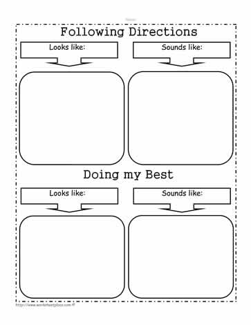 Following Directions Worksheets Worksheets Library