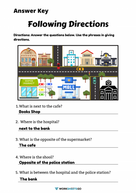 Following Directions Worksheets WorksheetsGO