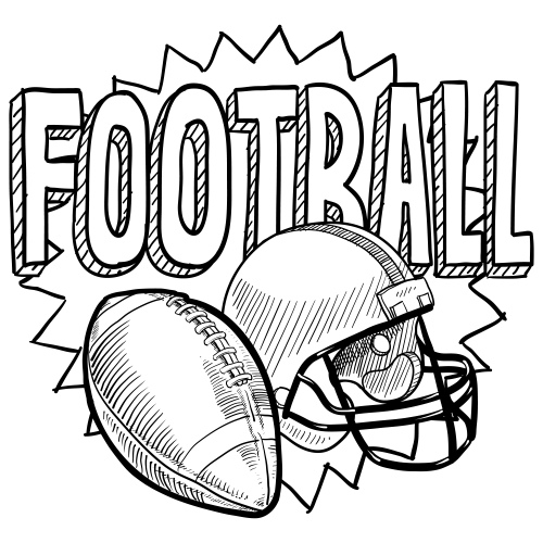 Football Coloring Page KidsPressMagazine