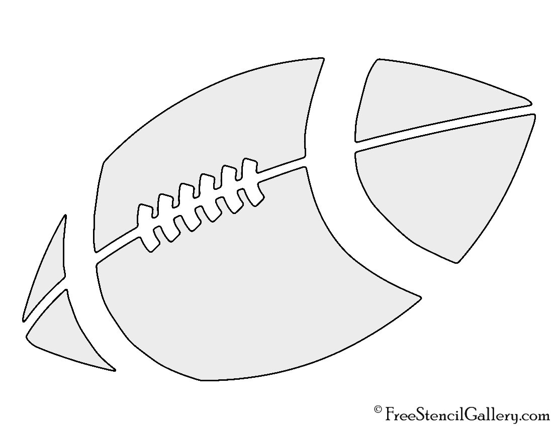 free football stencil printable