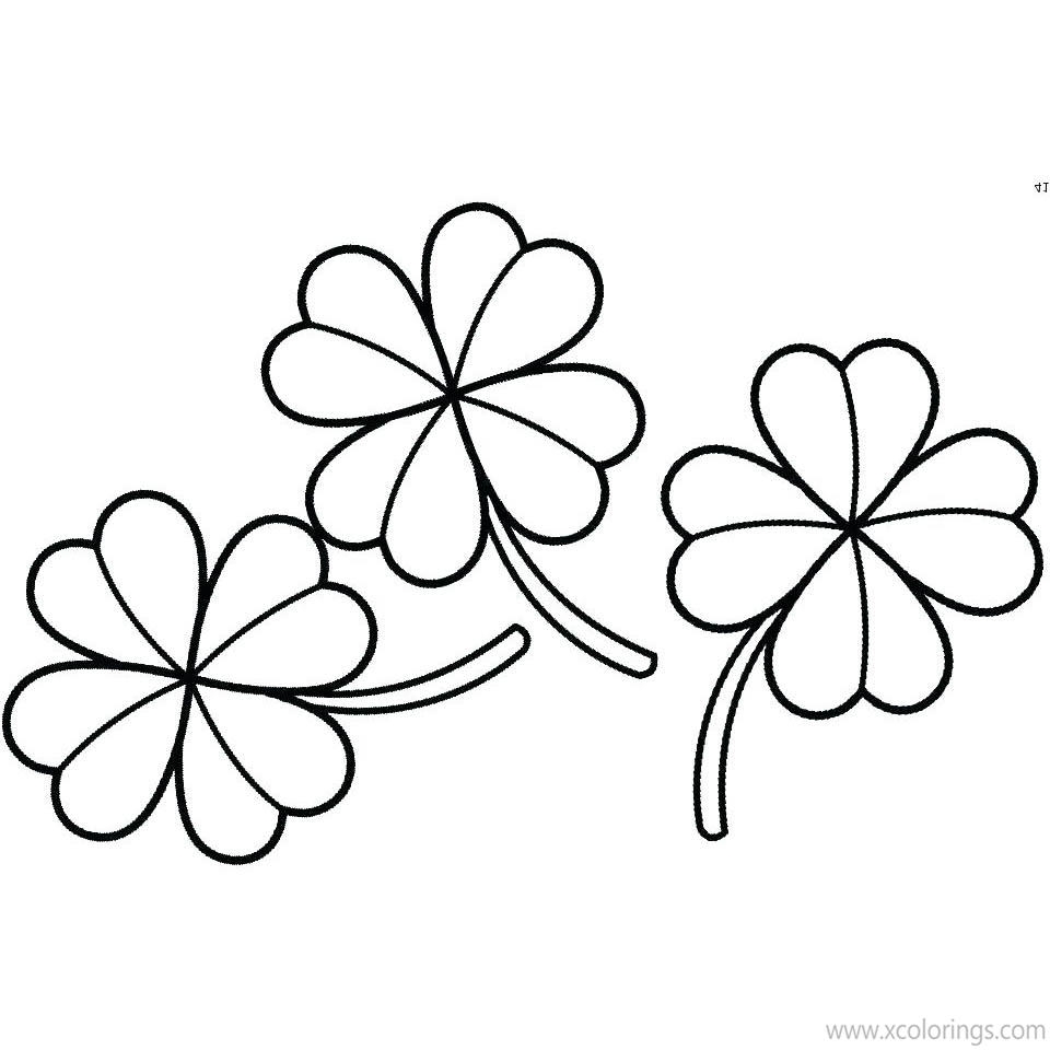 Four Leaf Clover Coloring Pages