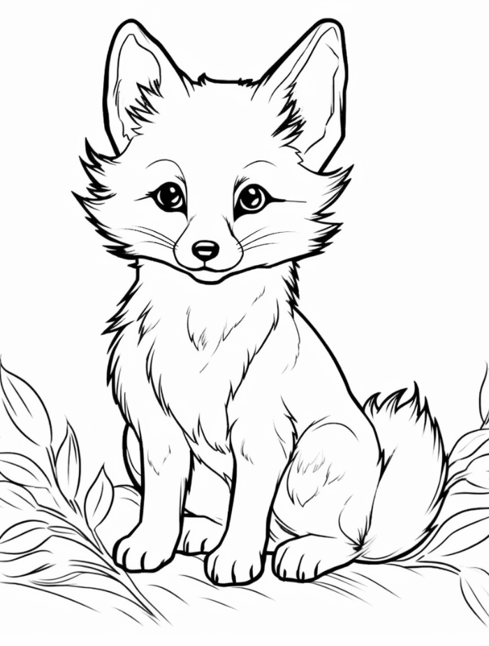 Printable Fox Coloring Pages