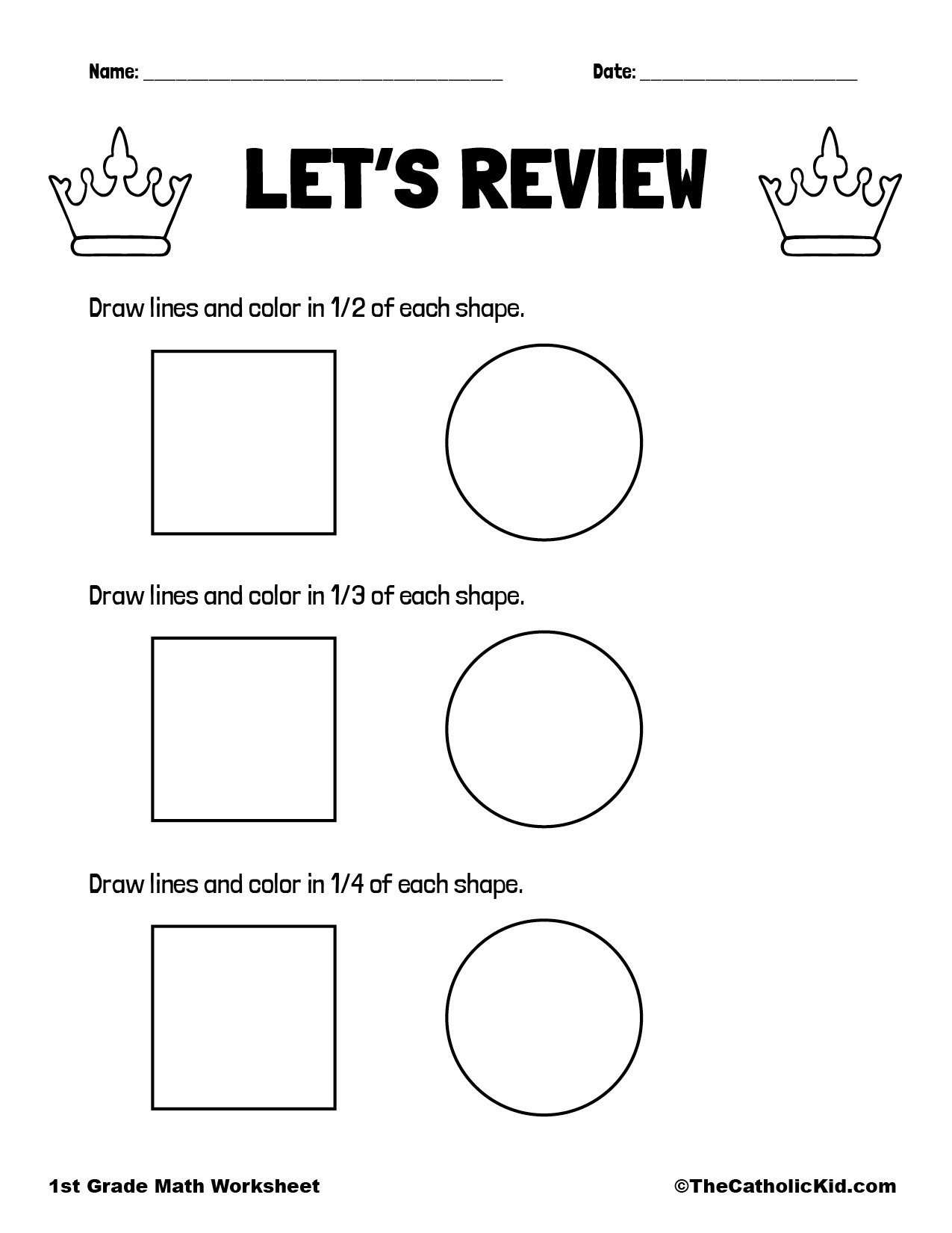 Fraction Review TheCatholicKid Worksheets Library