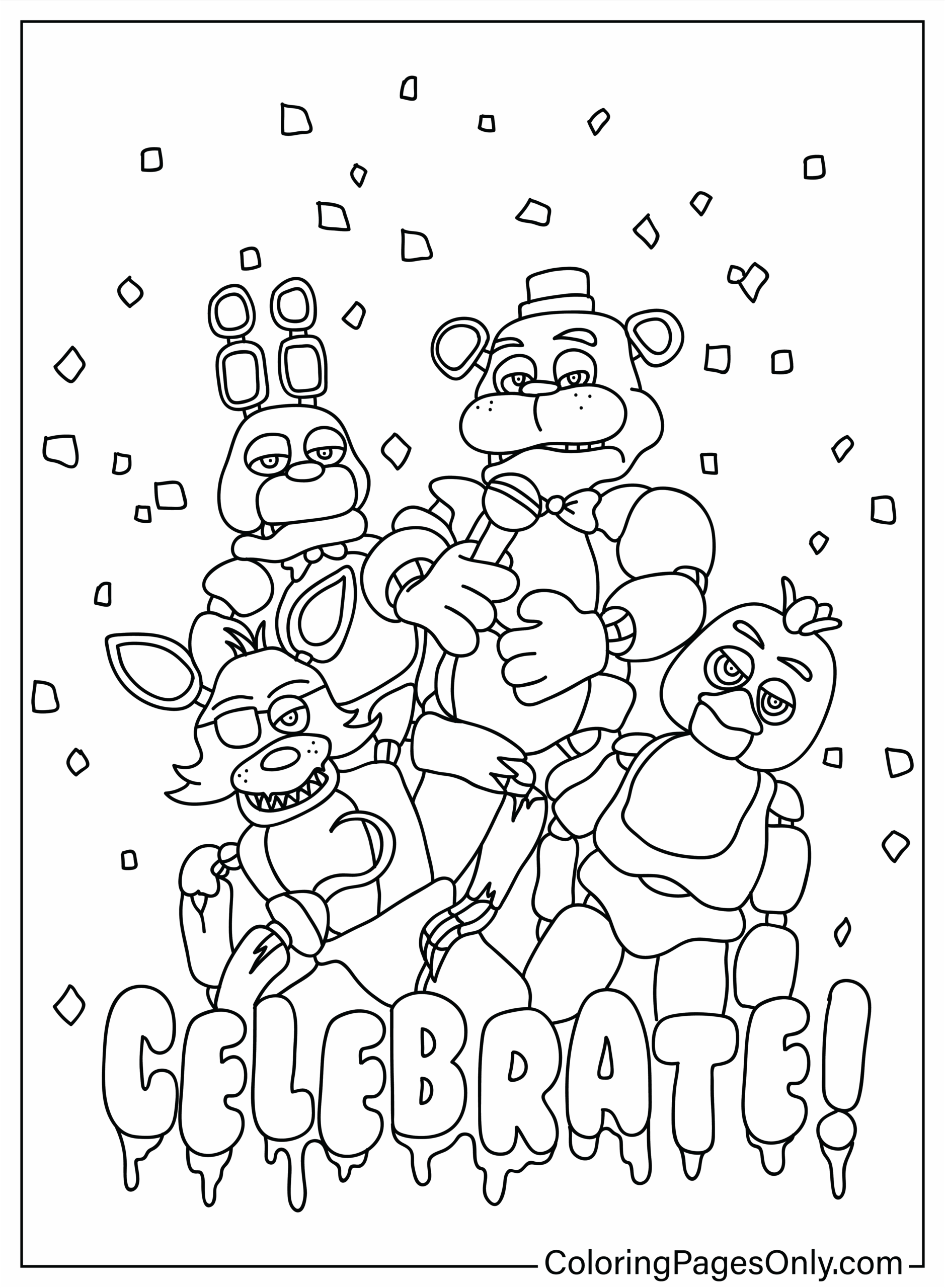 Freddy Fazbear Coloring Pages