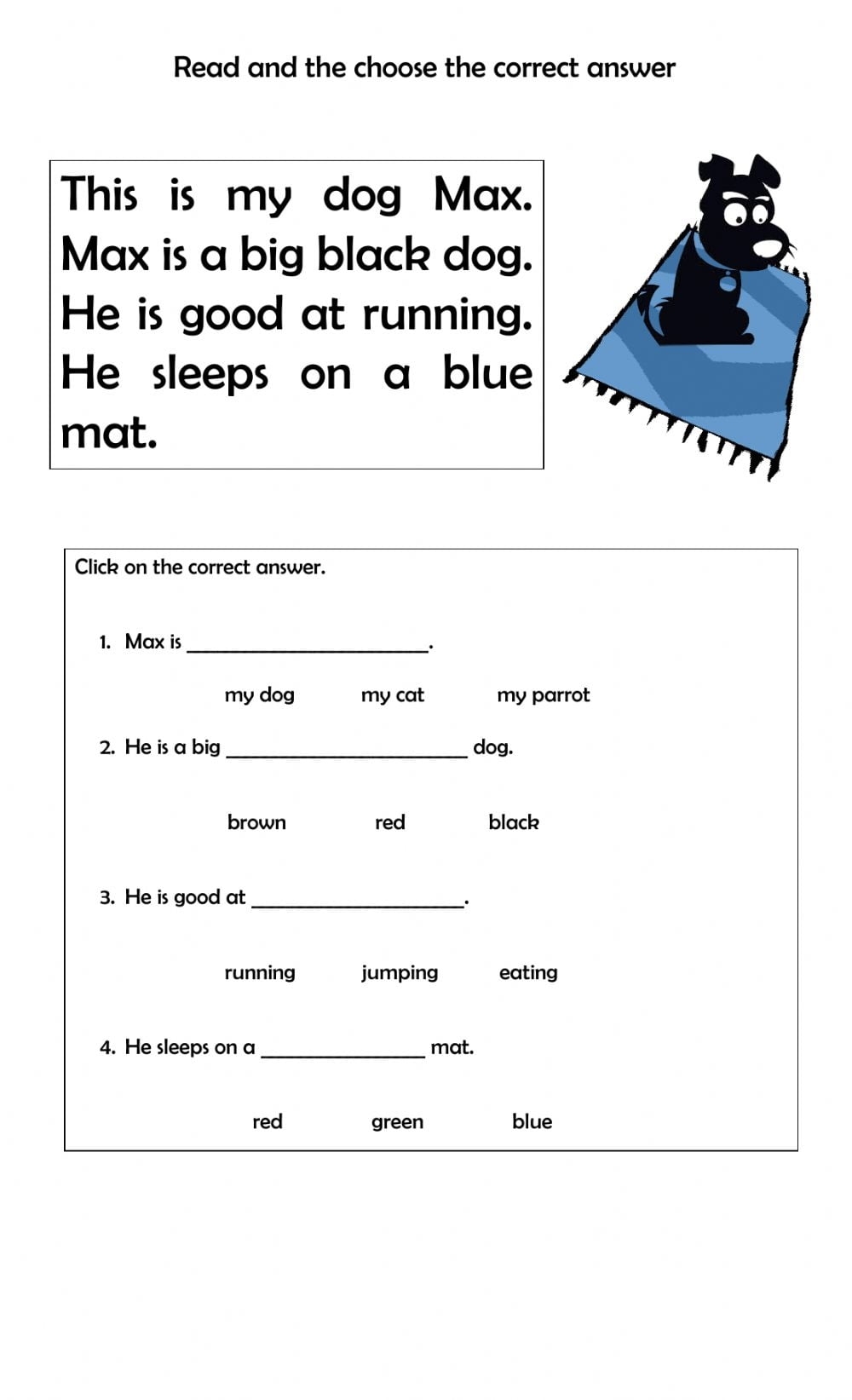 Free 1st Grade Reading Worksheets Reading Worksheet Printable