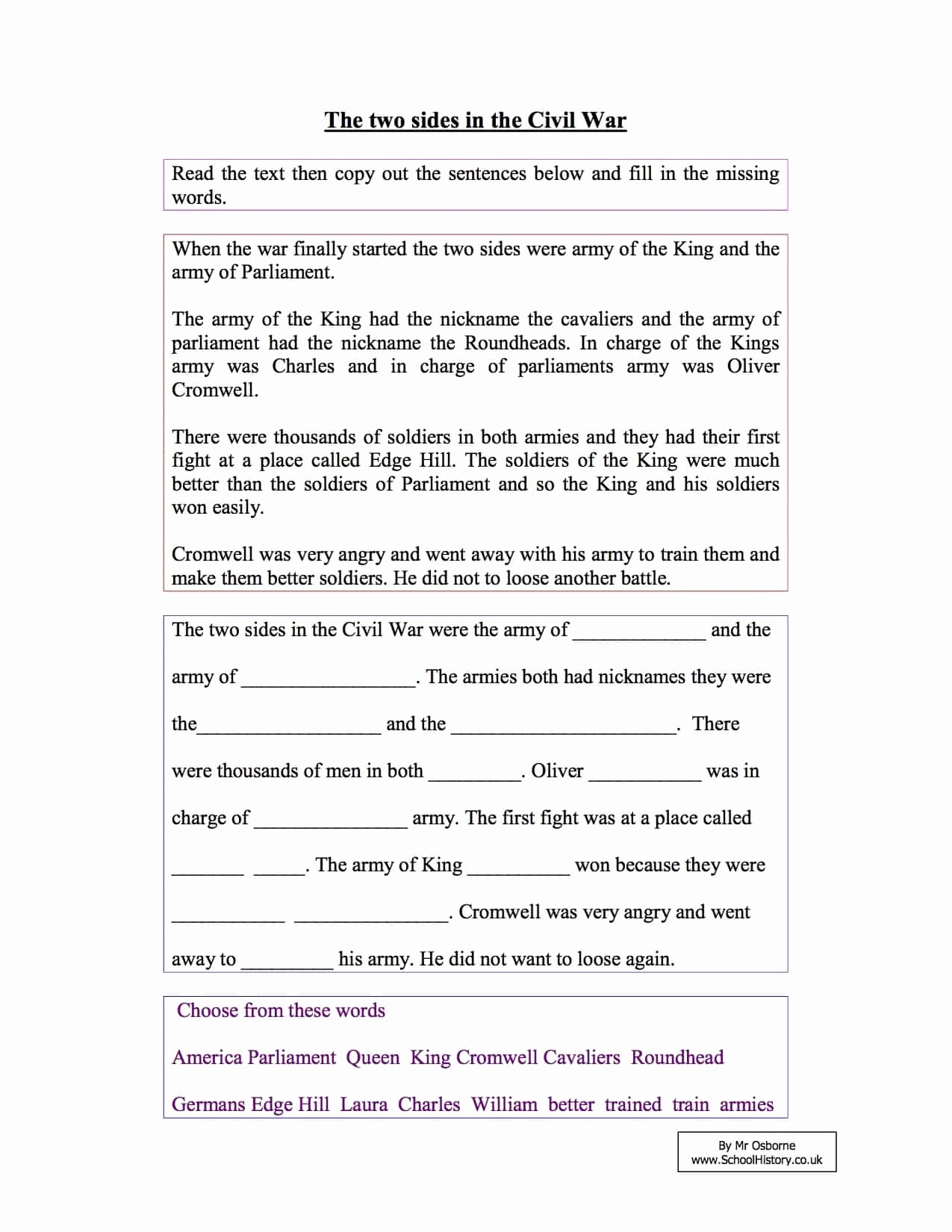 7th grade reading worksheets