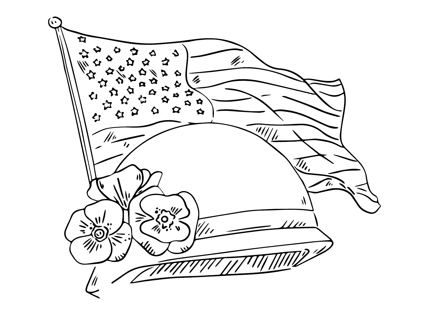 Free American Flag Coloring Page Free Printable Coloring Pages