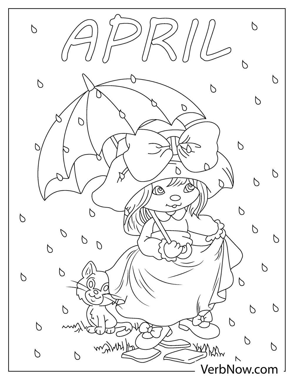 Free APRIL Coloring Pages For Download Printable PDF 