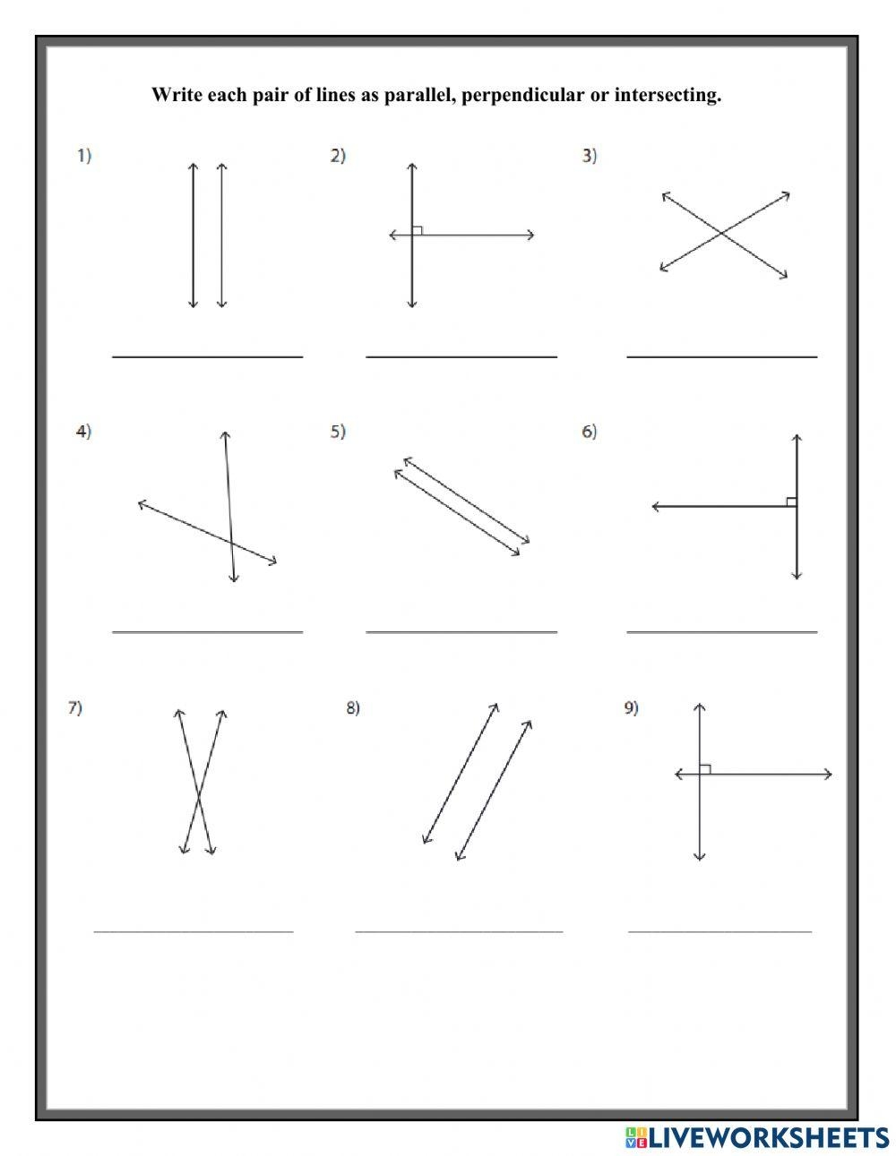 basic geometry angles worksheet
