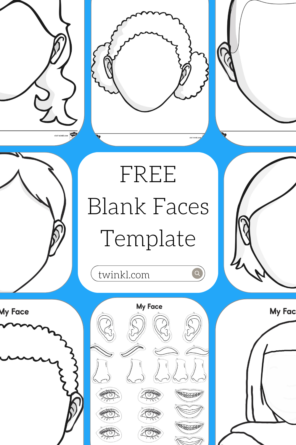 free blank faces to print