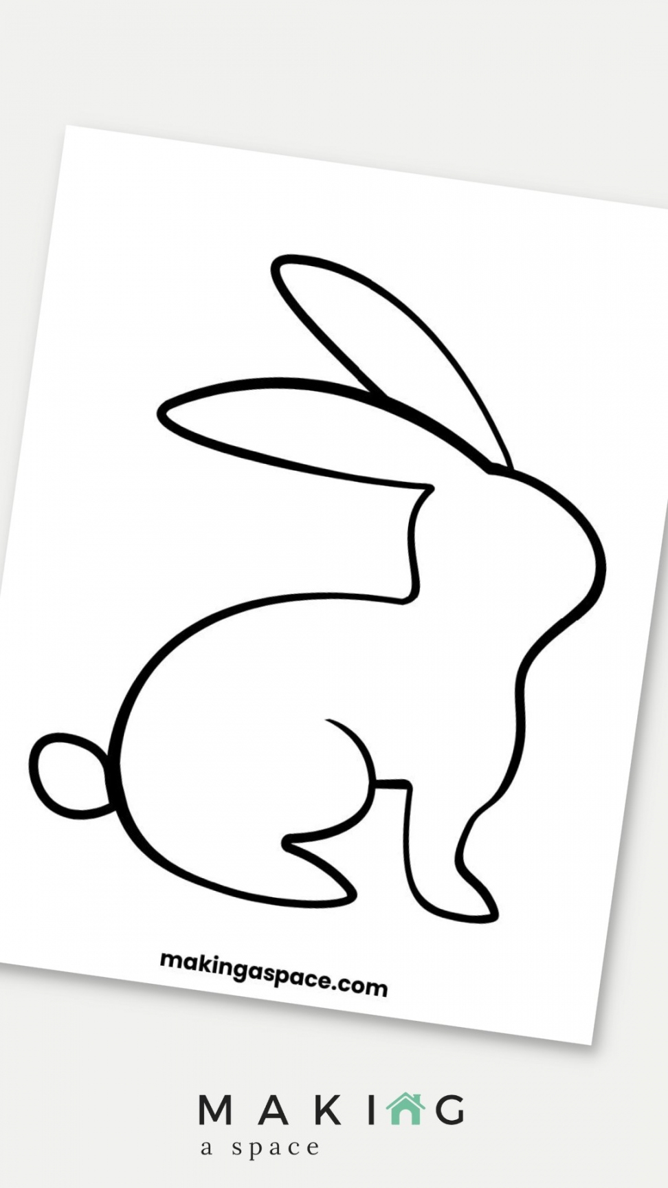 Free Bunny Template Printable FREE Printable A Z