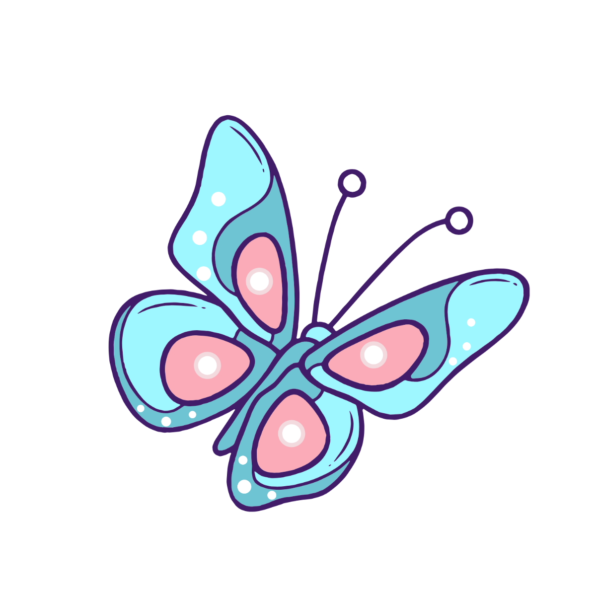 Free Cartoon Butterfly Clipart Template To Edit Online